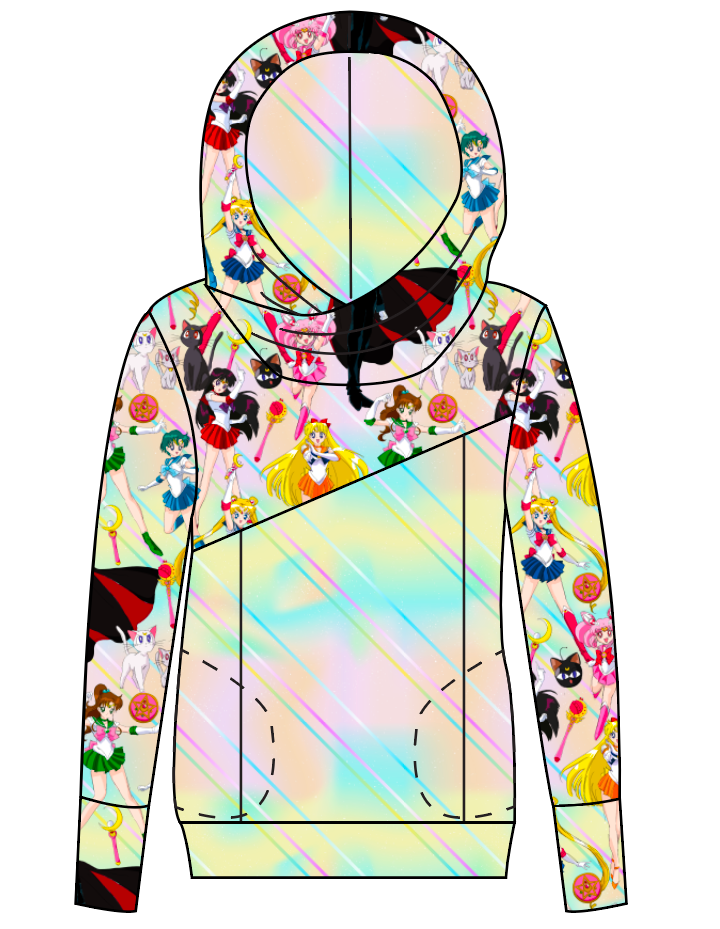 Sailor Scouts Ladies Hoodie
