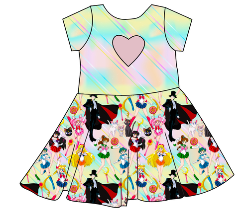 Sailor Scouts Molly Heart Back Twirly Dress