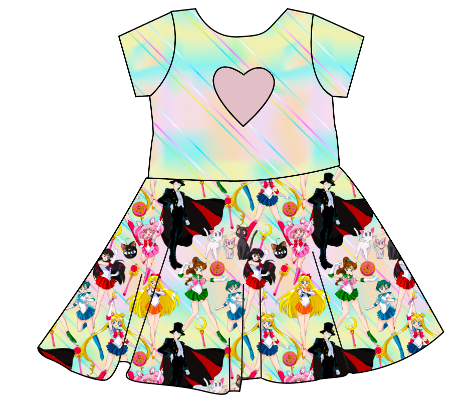 Sailor Scouts Molly Heart Back Twirly Dress