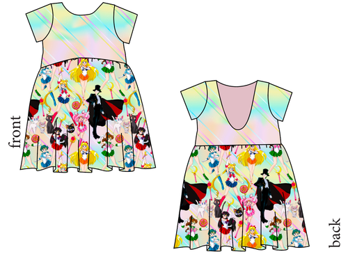 Sailor Scouts Low Back Dress