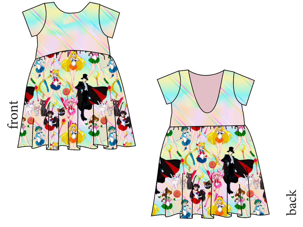 Sailor Scouts Low Back Dress