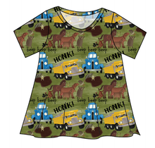 Load image into Gallery viewer, Blue Truck &amp; Friends Ladies&#39; Swing Tee
