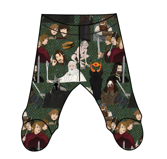 Adventures To Mordor Newborn Footed Pants