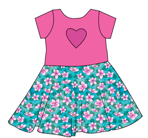 Aloha Molly Heart Back Twirly Dress