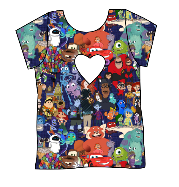 Animation Station Cambria Heart Back Tee