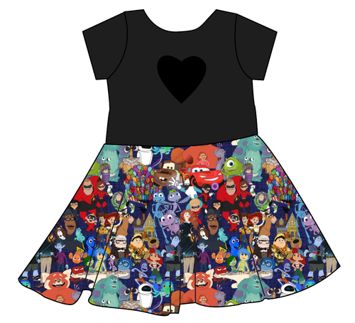 Animation Station Molly Heart Back Twirly Dress