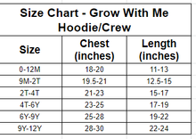 Load image into Gallery viewer, Into the Unknown Grow With Me Hoodie (or Crewneck)