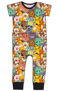 Gotta Catch Em All Bennett Pants and Shorts Length T-Shirt Romper