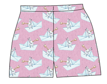 Load image into Gallery viewer, Rose Paper Boat Bunnies Ladies&#39; Lounge Shorts