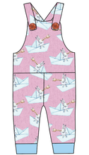 Load image into Gallery viewer, Rose Paper Boat Bunnies Overalls and Shortalls