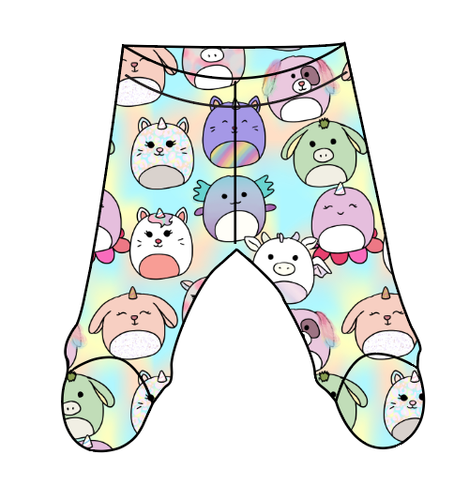 Mythical Squish Friends Newborn Footed Pants