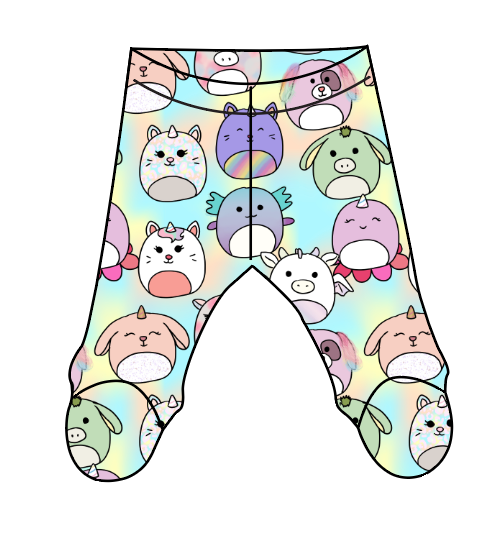Mythical Squish Friends Newborn Footed Pants