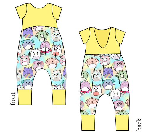 Mythical Squish Friends Low Back Romper and Bubble Romper