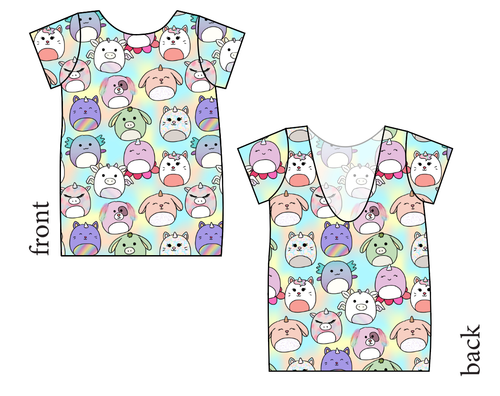 Mythical Squish Friends Low Back Ballerina Tee