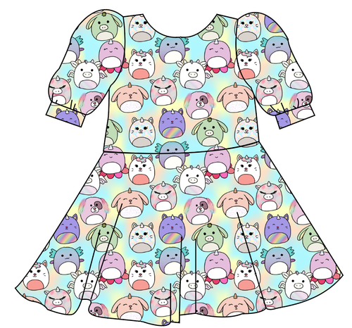 Mythical Squish Friends Prairie Dress