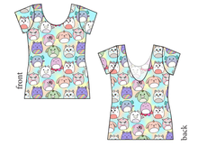 Load image into Gallery viewer, Mythical Squish Friends Ladies&#39; Low Back Ballerina Tee