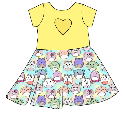 Mythical Squish Friends Molly Heart Back Twirly Dress
