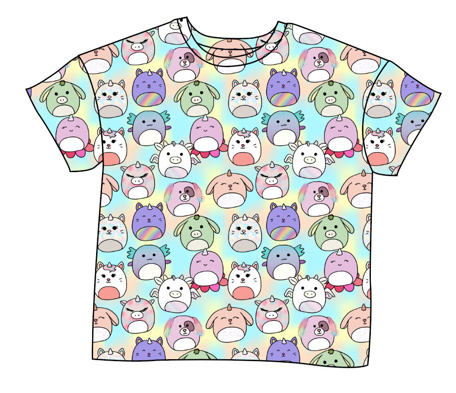 Mythical Squish Friends Ladies' Oversized Tee
