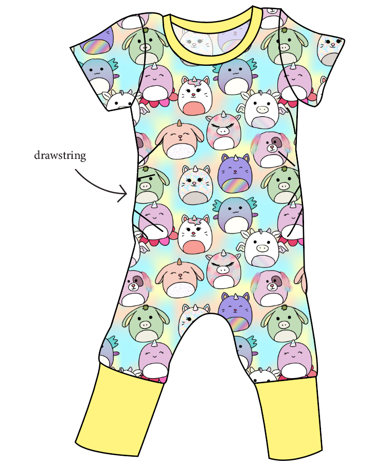 Mythical Squish Friends Grow With Me Pants And Shorts Romper