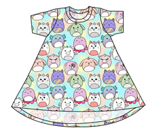 Load image into Gallery viewer, Mythical Squish Friends Basic T-Shirt Dress