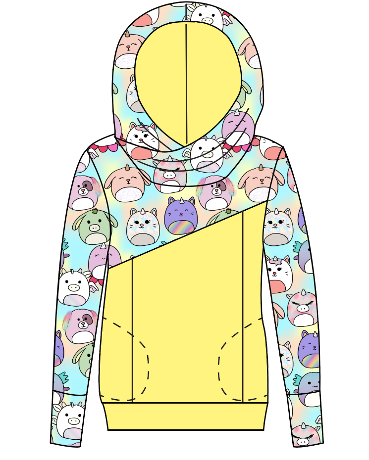 Mythical Squish Friends Ladies Hoodie