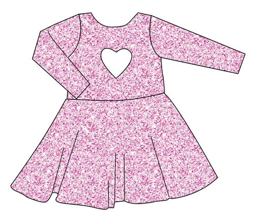 Glitters Molly Heart Back Twirly Dress