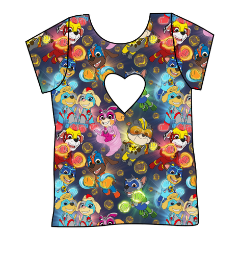 Super Pups Cambria Heart Back Tee
