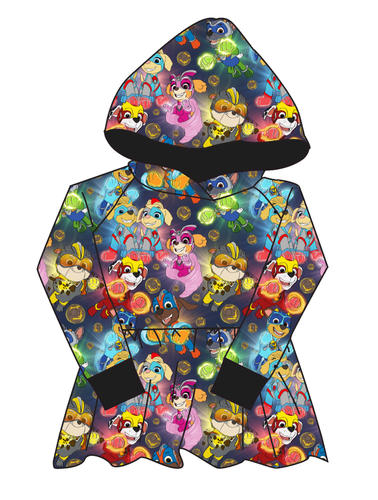 Super Pups Peplum Hoodie (or Crewneck)