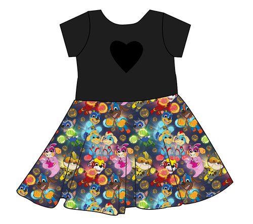 Super Pups Molly Heart Back Twirly Dress