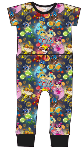 Super Pups Bennett Pants and Shorts Length T-Shirt Romper