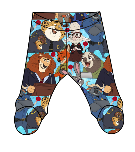 Mammal Metropolis Newborn Footed Pants