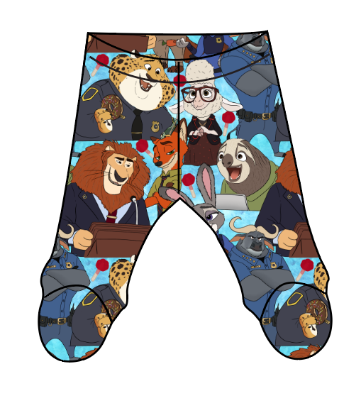 Mammal Metropolis Newborn Footed Pants