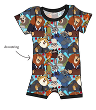 Load image into Gallery viewer, Mammal Metropolis Grow With Me Pants And Shorts Romper