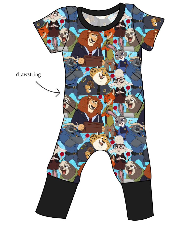 Mammal Metropolis Grow With Me Pants And Shorts Romper
