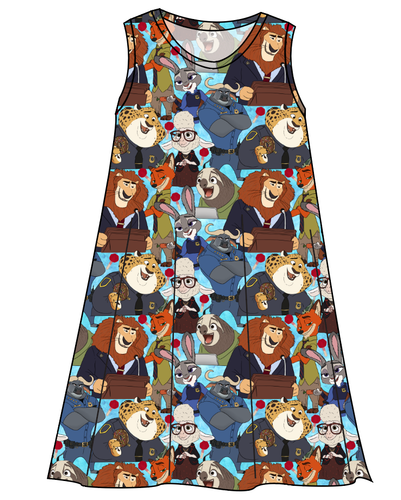 Mammal Metropolis Ladies' Swing Dress