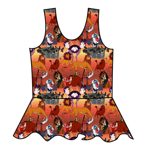 Hakuna Matata Swim Peplum Swim Top