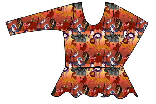 Hakuna Matata Swim Peplum Swim Top