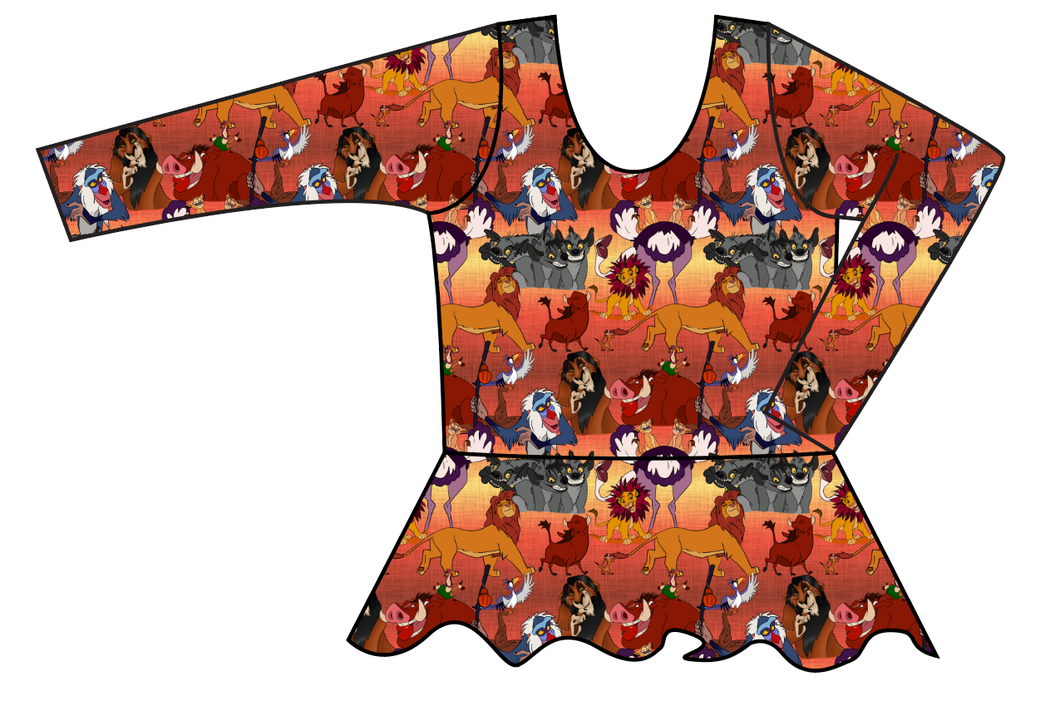 Hakuna Matata Swim Peplum Swim Top