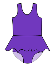 Load image into Gallery viewer, Swim Solids Skirted One Piece Swim Suit