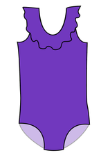 Load image into Gallery viewer, Swim Solids Ruffle Neck One Piece Swim Suit