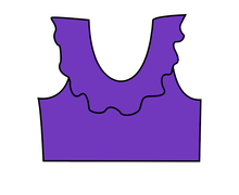 Load image into Gallery viewer, Swim Solids Swim Preorder Ruffle Neck Swim Top