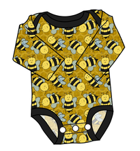 Load image into Gallery viewer, Bee Happy Lap Neck Bodysuit