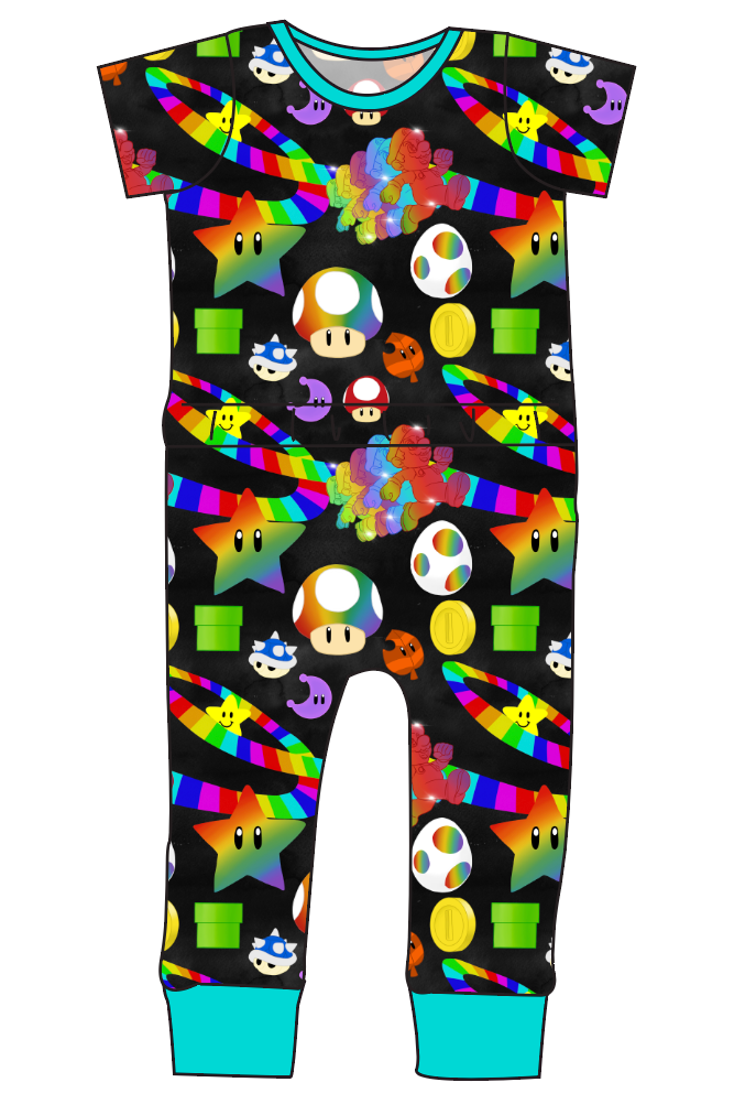 Rainbow Road Bennett Pants and Shorts Length T-Shirt Romper