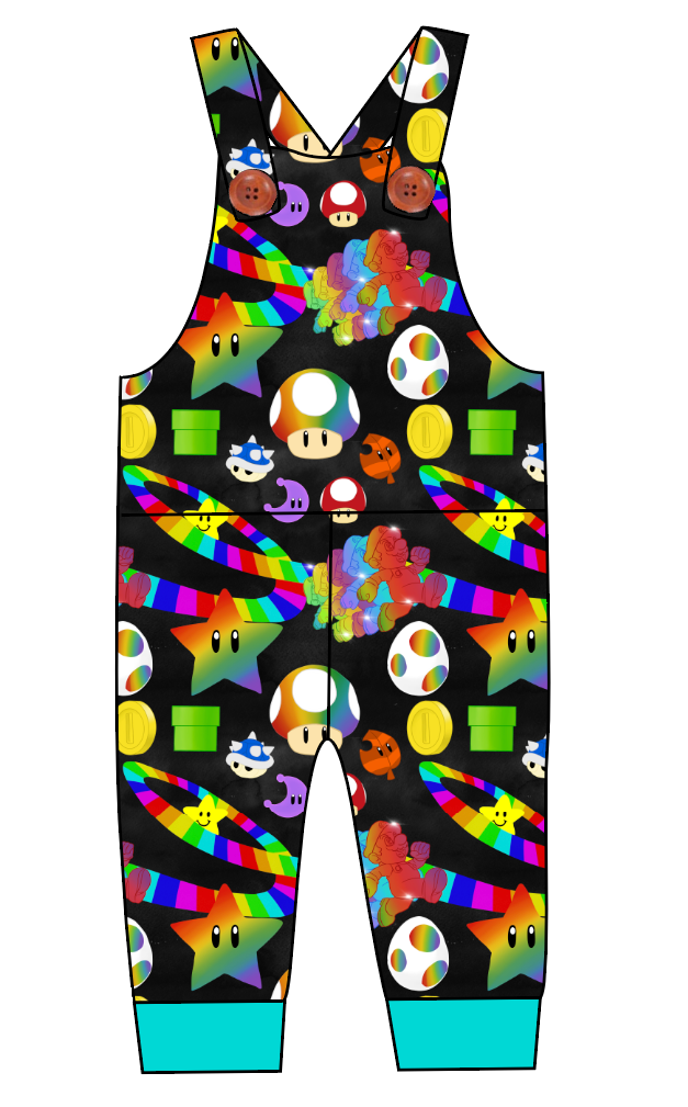 Rainbow Road Overalls and Shortalls