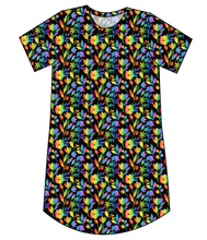 Load image into Gallery viewer, Brilliant Blooms Ladies&#39; T-Shirt Dress