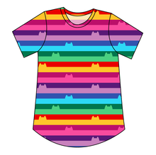 Load image into Gallery viewer, Meow Stripes Ladies&#39; Relaxed Tee