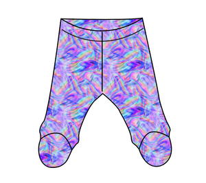 Rainbow Holo Marker Newborn Footed Pants