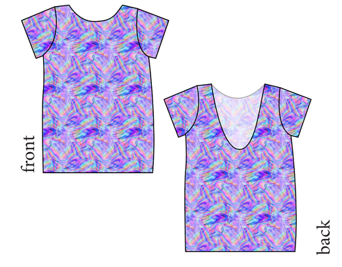 Rainbow Holo Marker Low Back Ballerina Tee