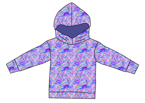 Rainbow Holo Marker Oversized Hoodie