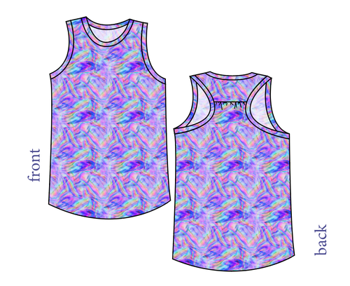 Rainbow Holo Marker Summer Tank